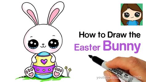 how to draw a easter bunny easy and cute